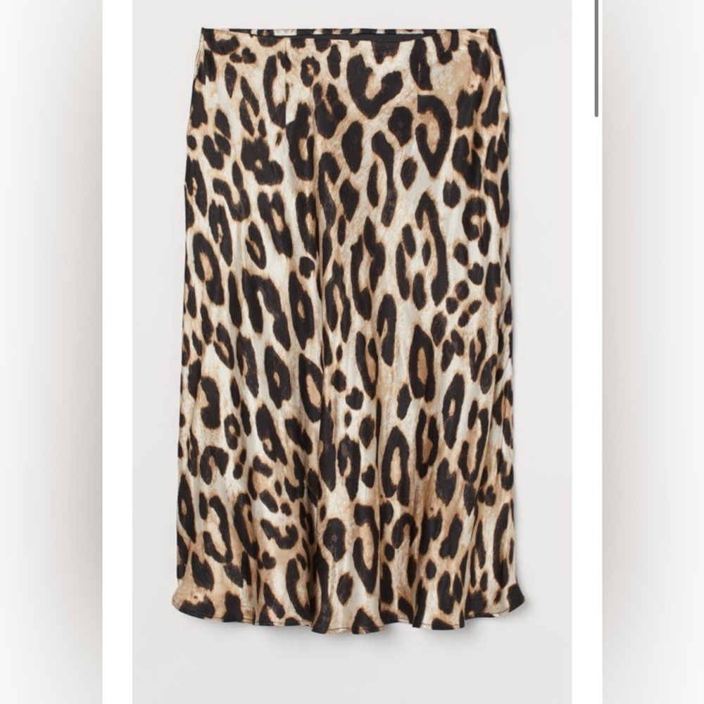 H&M Brown Leopard Maxi Skirt size S - Picture 4 of 8